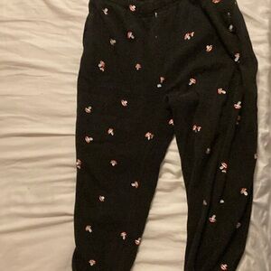 Kids Black Patterned Bottoms